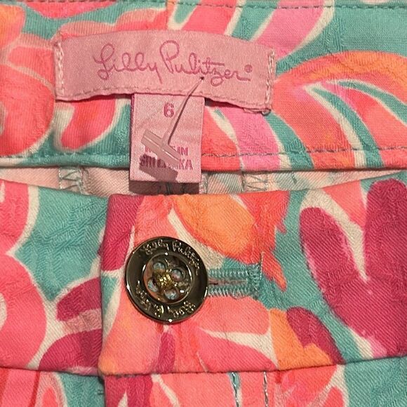 LILLY PULITZER “POOLSIDE BLUE LOVEBIRDS” KELLY SKINNY ANKLE PANTS - Picture 3 of 11